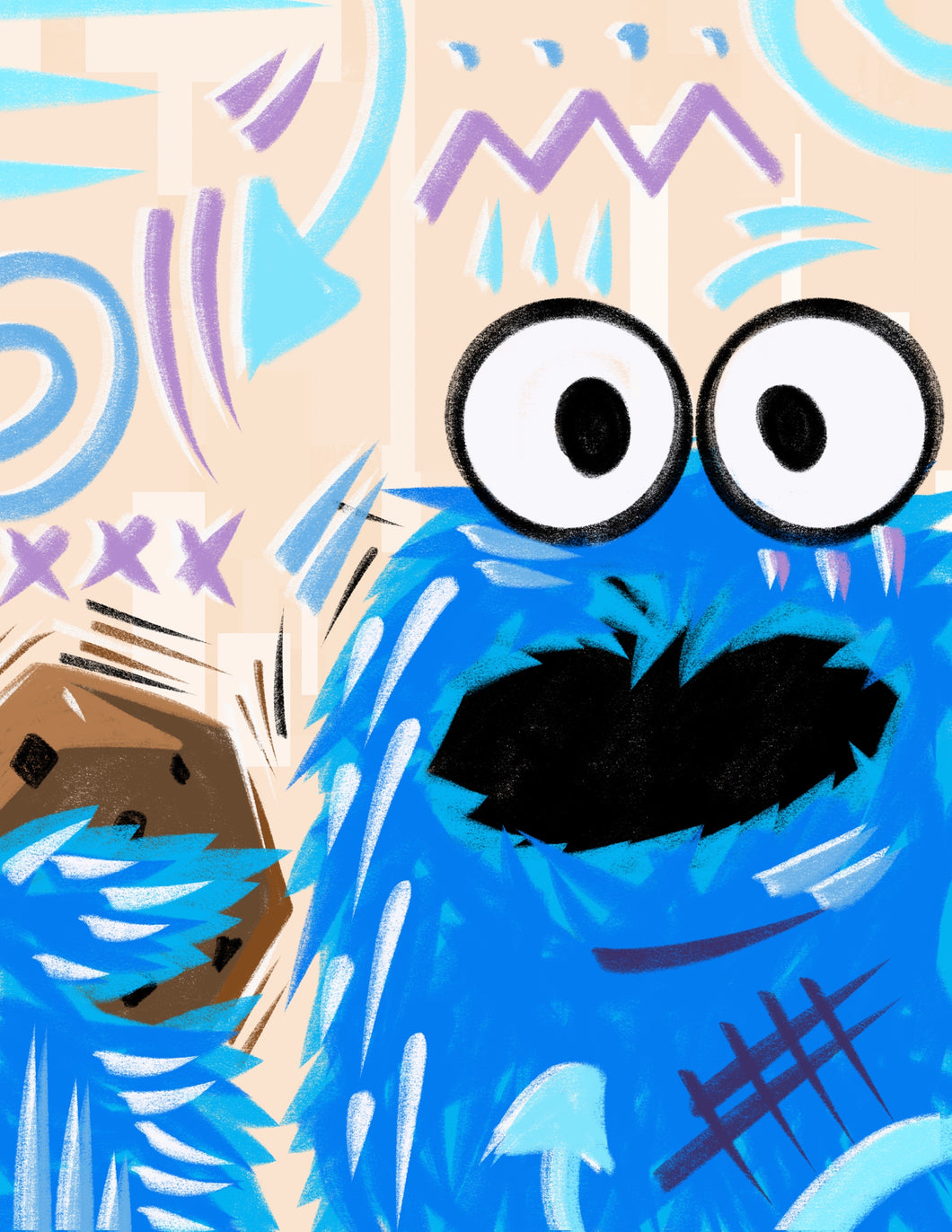 Cookie Monstah Print