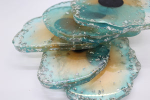 Abstract - 5 Piece Resin Coaster Set