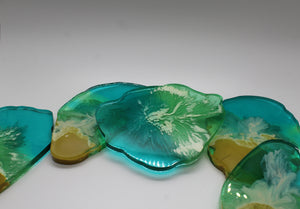 Wavy - 5 Piece Resin Coaster Set