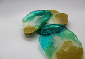 Wavy - 5 Piece Resin Coaster Set