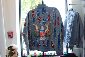 Sequins "US Great Seal" Denim Jacket