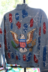 Sequins "US Great Seal" Denim Jacket
