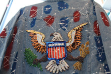 Load image into Gallery viewer, Sequins &quot;US Great Seal&quot; Denim Jacket
