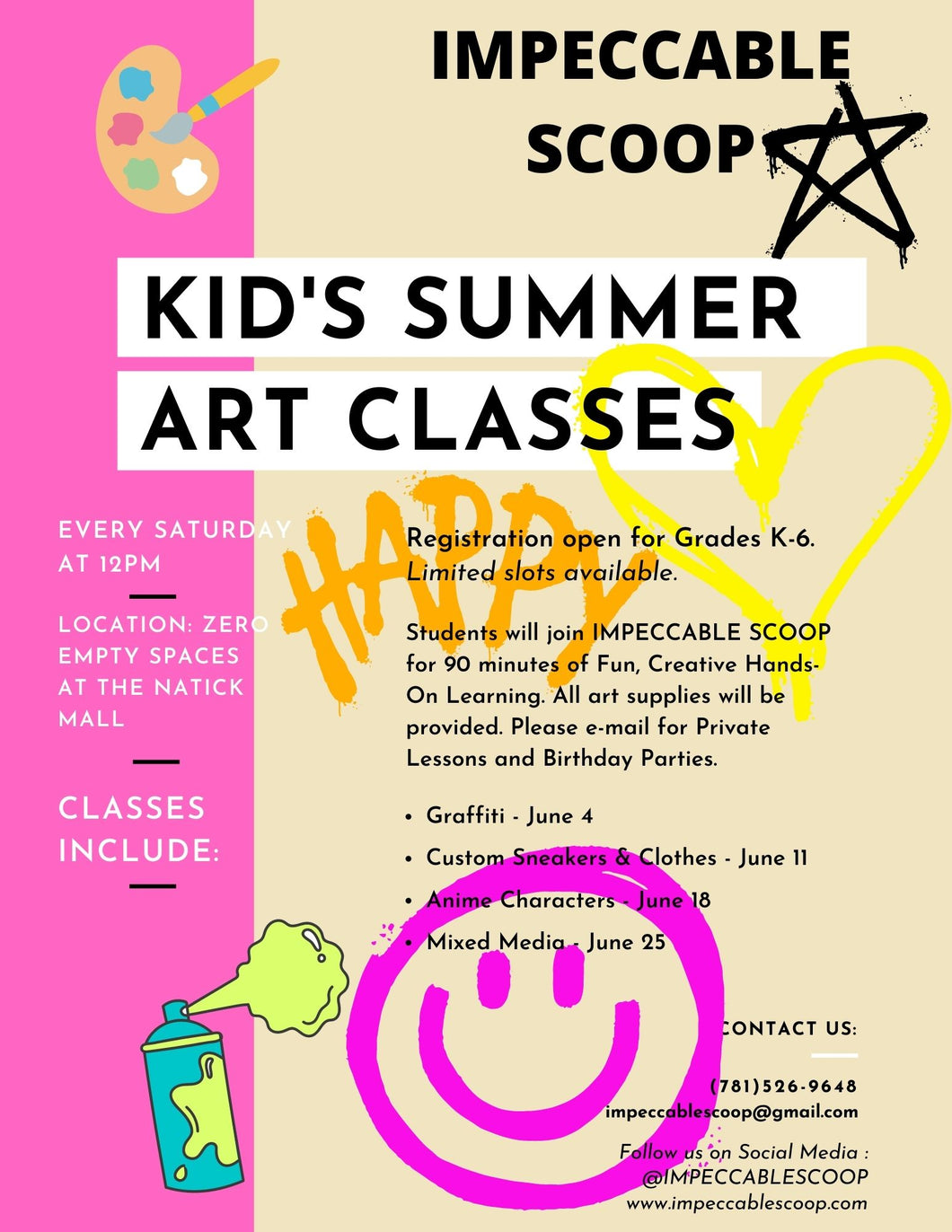 Kid's Art Classes - June
